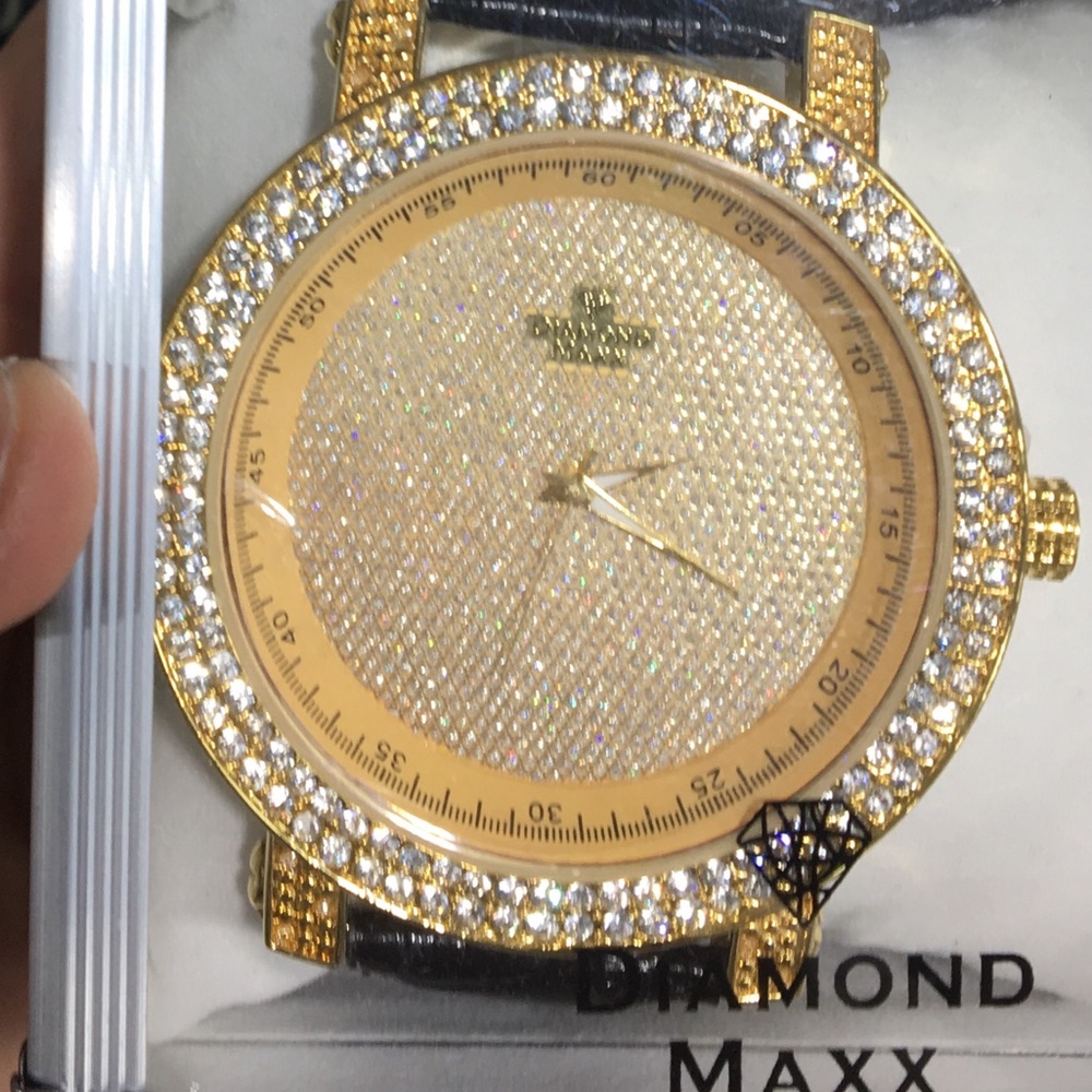 Diamond Max Watch for Men Iced Out Gold & Silver